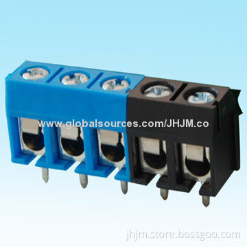 301 Series Screw Type Terminal Blocks, Male with 2-24 Straight Pins, 5/10/15/5.08/10.16mm Pitch